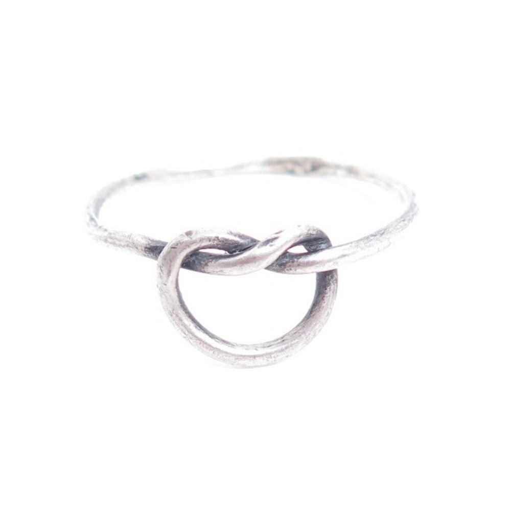 Pretty Sterling Silver Love Knot Ring Size 5.75